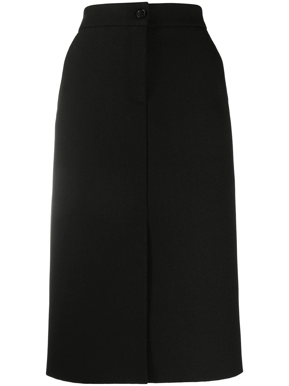 slit-detail pencil skirt - 1