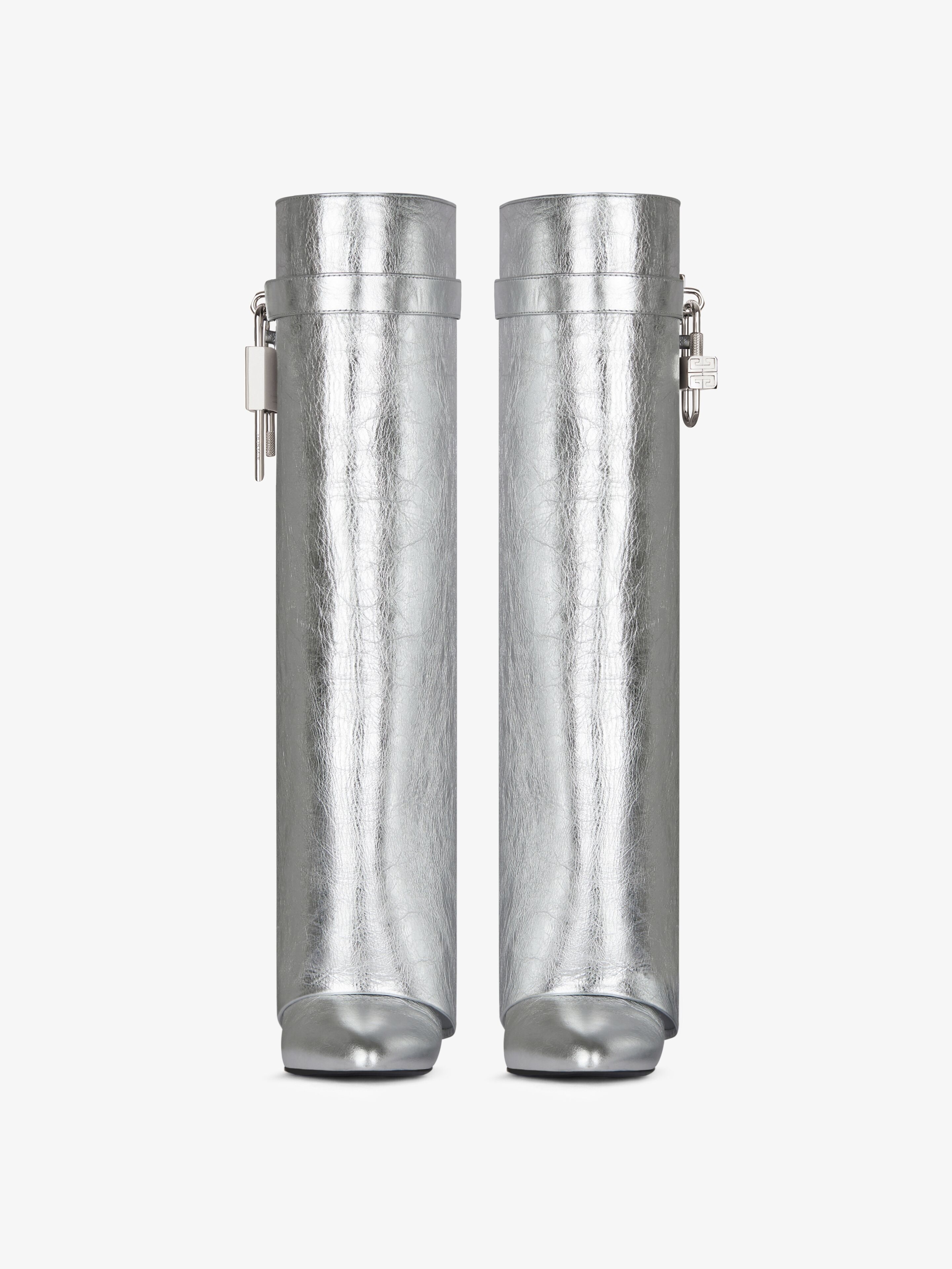 SHARK LOCK BOOTS IN METALLIZED LEATHER - 2