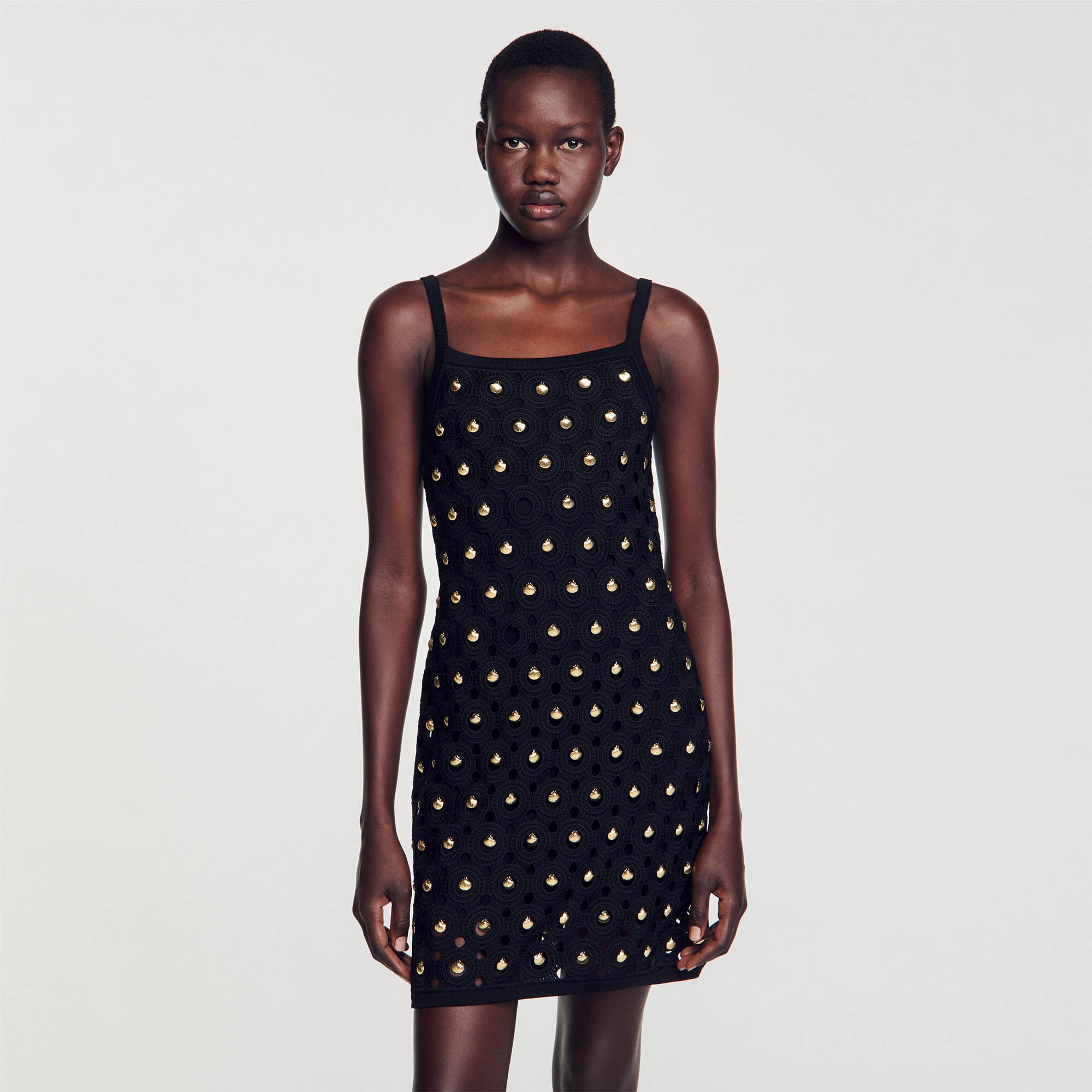 SHORT DRESS WITH SHELL PENDANTS - 5