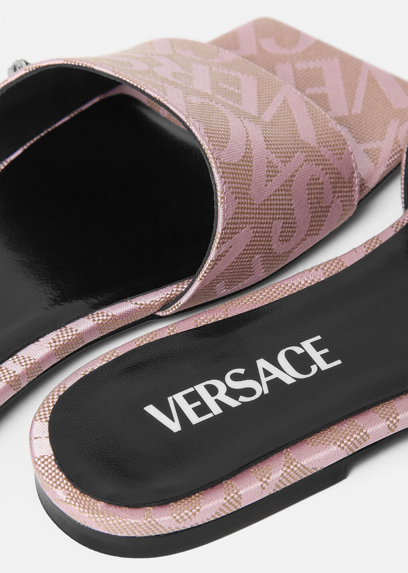 Versace Allover Flat Sandals - 4