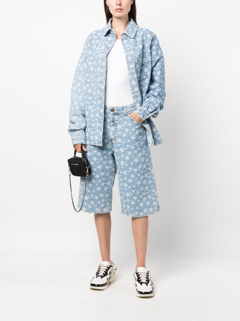 ERL star-pattern cotton denim shirt outlook
