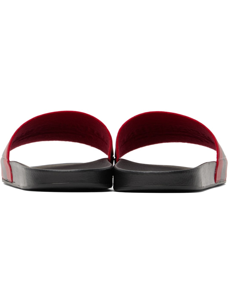 Black & Red 'Local Hero' Pool Slides 2