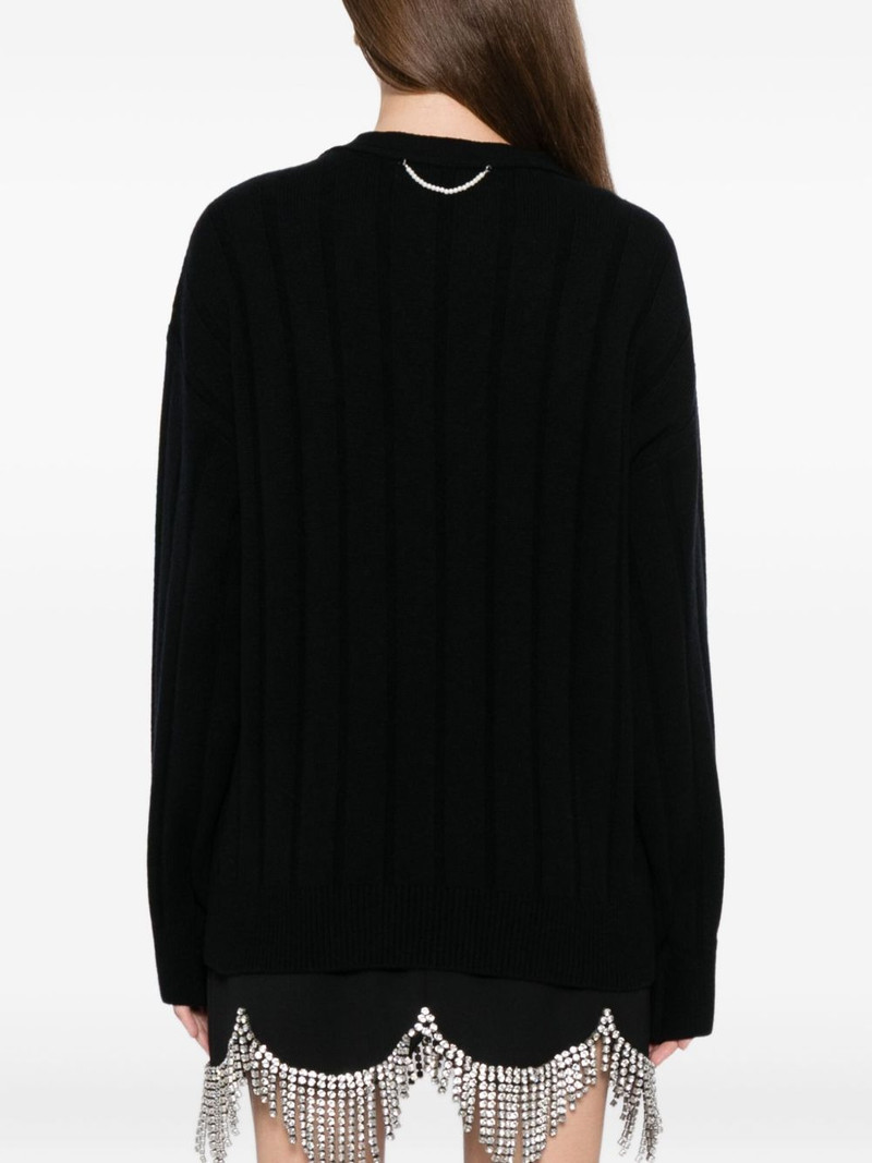 heart-patch v-neck cardigan 4