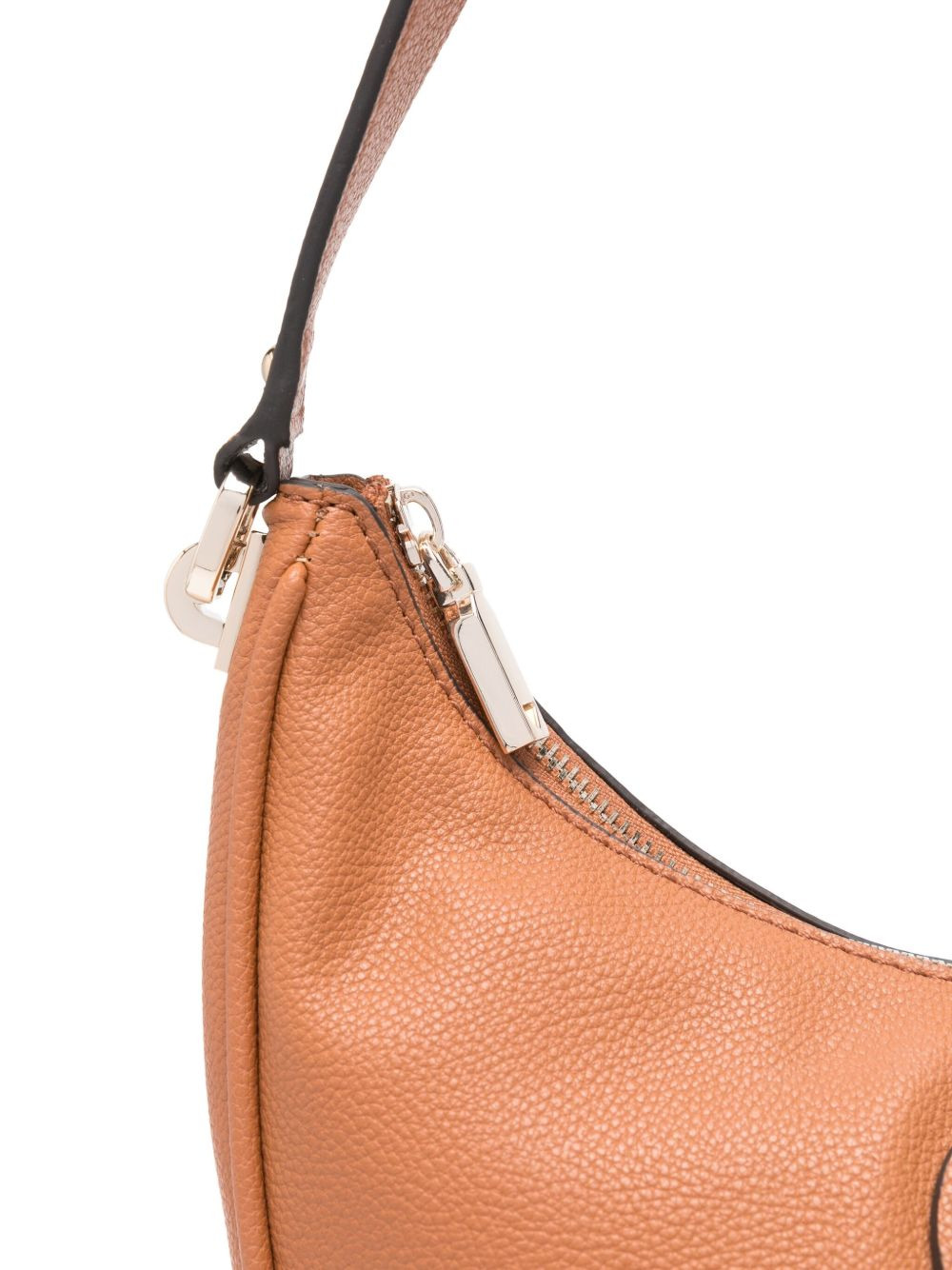 logo-plaque crescent shoulder bag - 3