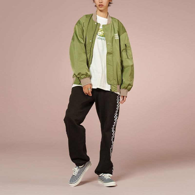 (WMNS) Vans Triple Logo Baseball Jacket 'Green' VN000BZEZBF - 3
