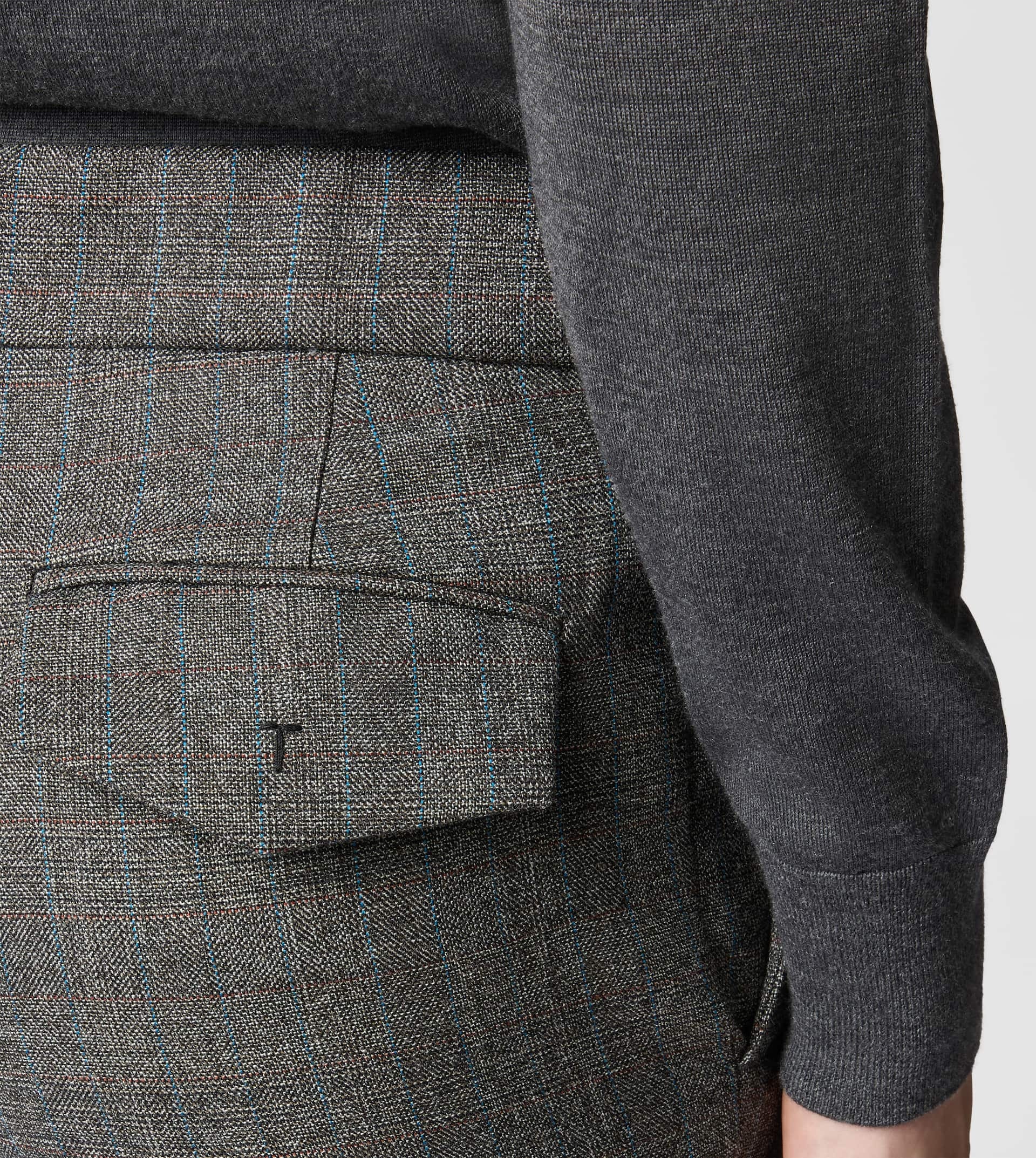 PANTS IN WOOL WITH TURN-UPS - GREY - 3