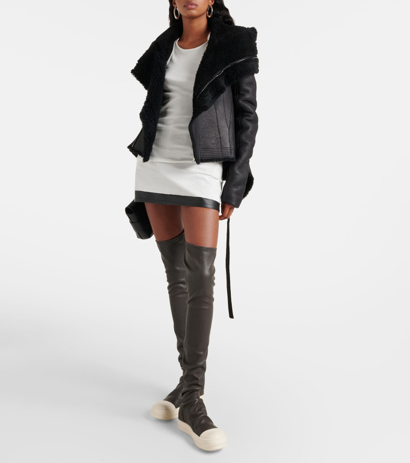 Rick Owens Stocking knee-high leather sneakers outlook