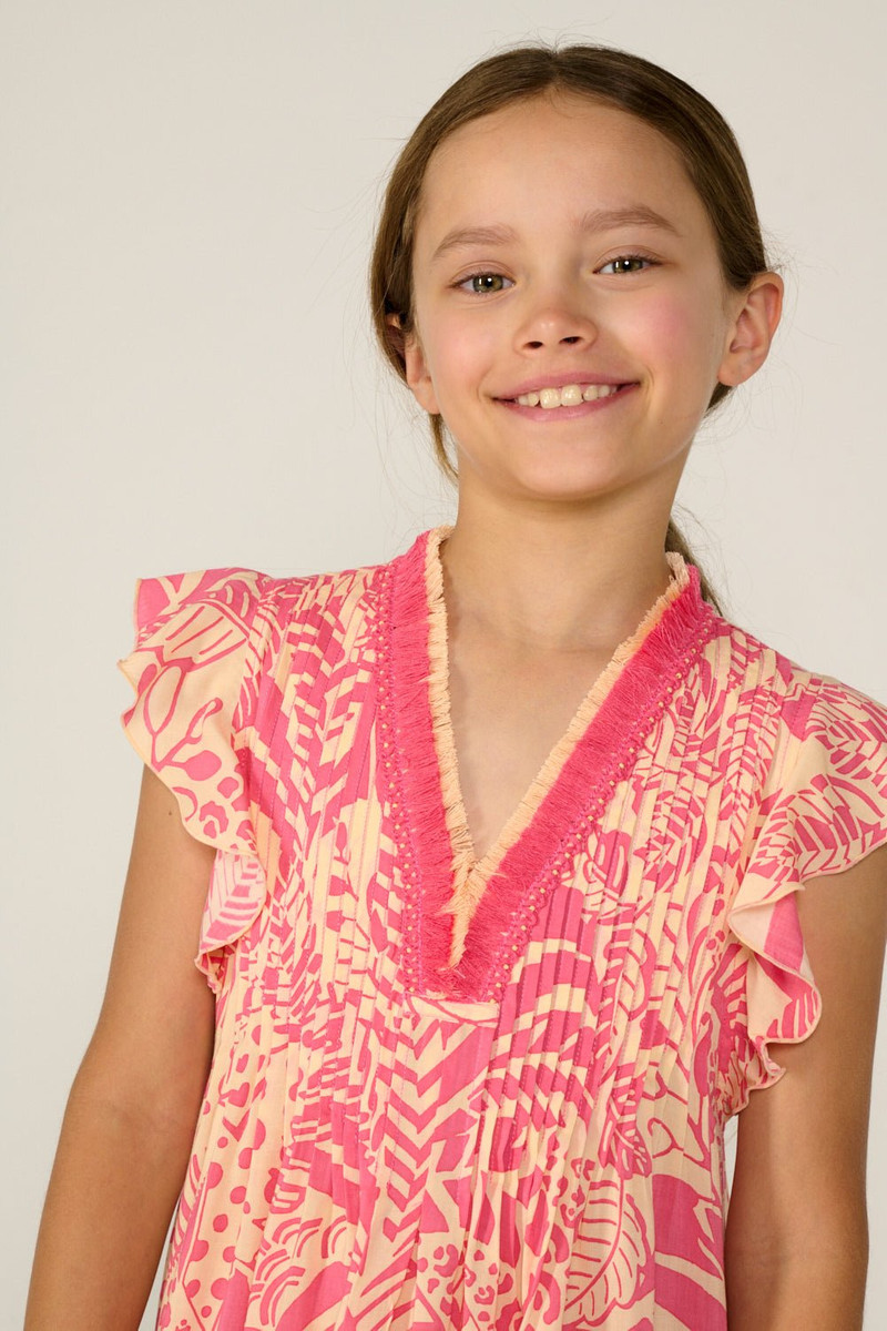 Mini Dress Sasha for girls - Pink Toucan 3