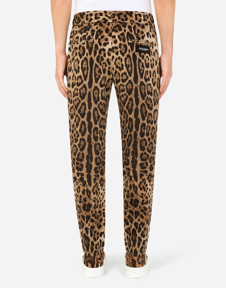 Cotton jogging pants with leopard print - 2