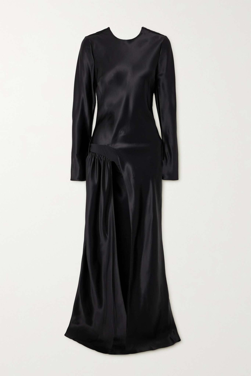 christopher esber open back dress Orion open-back ruched jersey gown - dark green