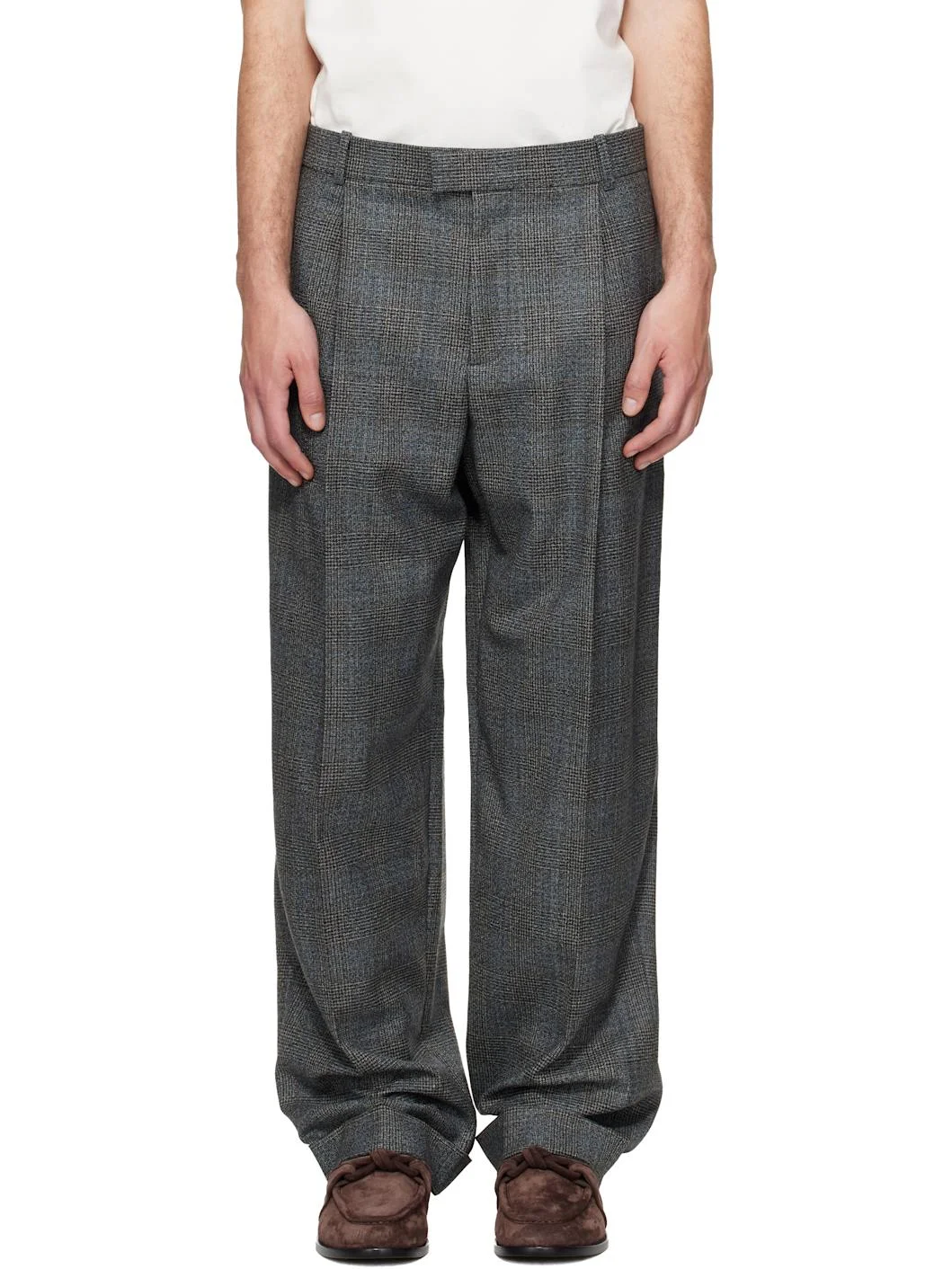Gray Prince of Wales Trousers - 1
