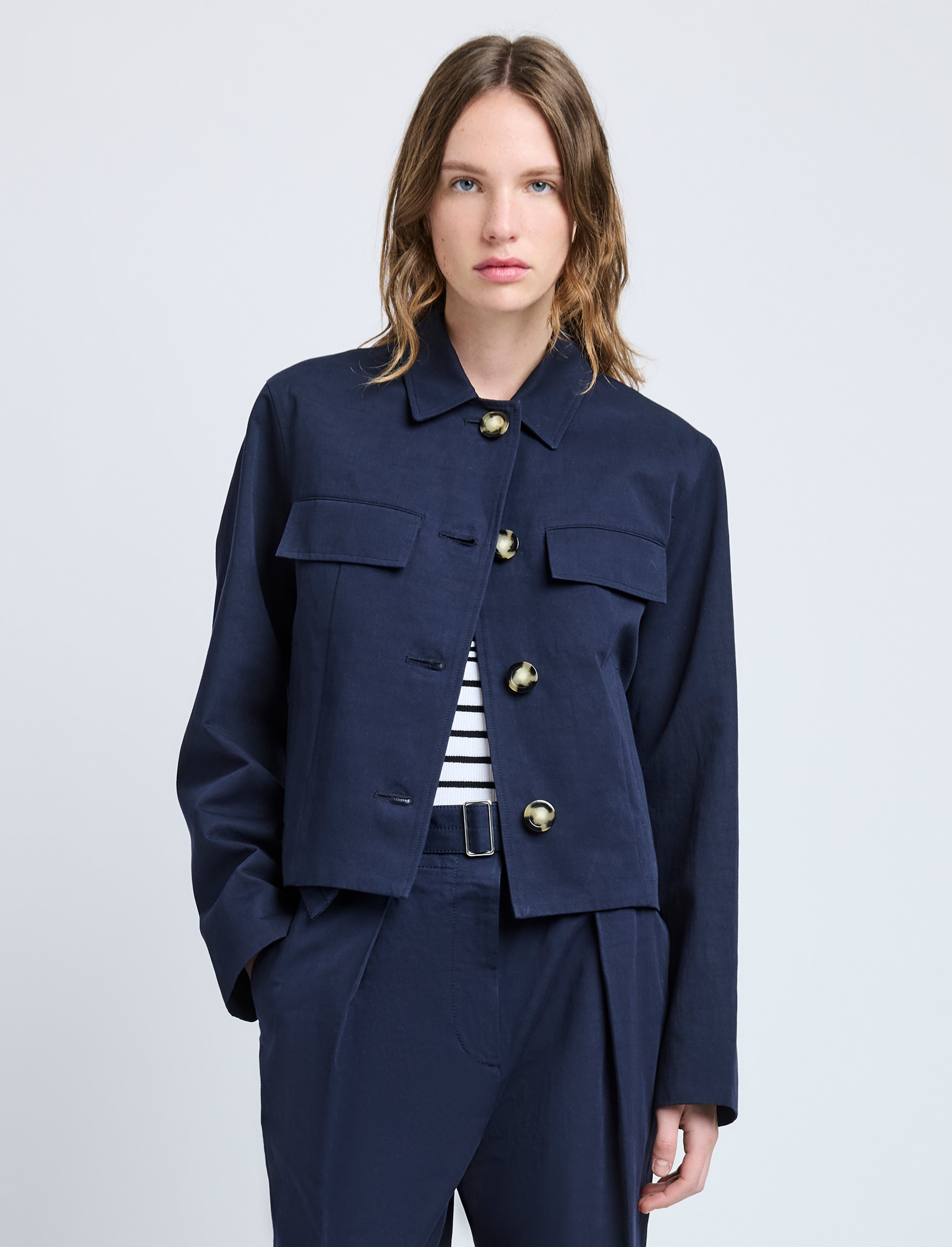 Thelma Jacket in Cotton Linen Suiting - 2