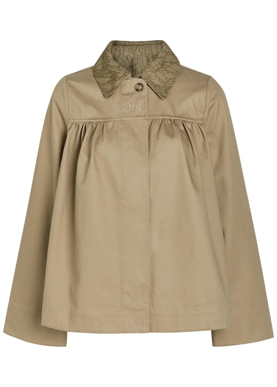Damson Madder Mini Mercedes Reversible Lace and Cotton Jacket - 1