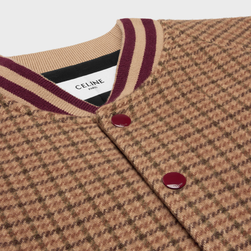 triomphe teddy jacket in houndstooth wool 3