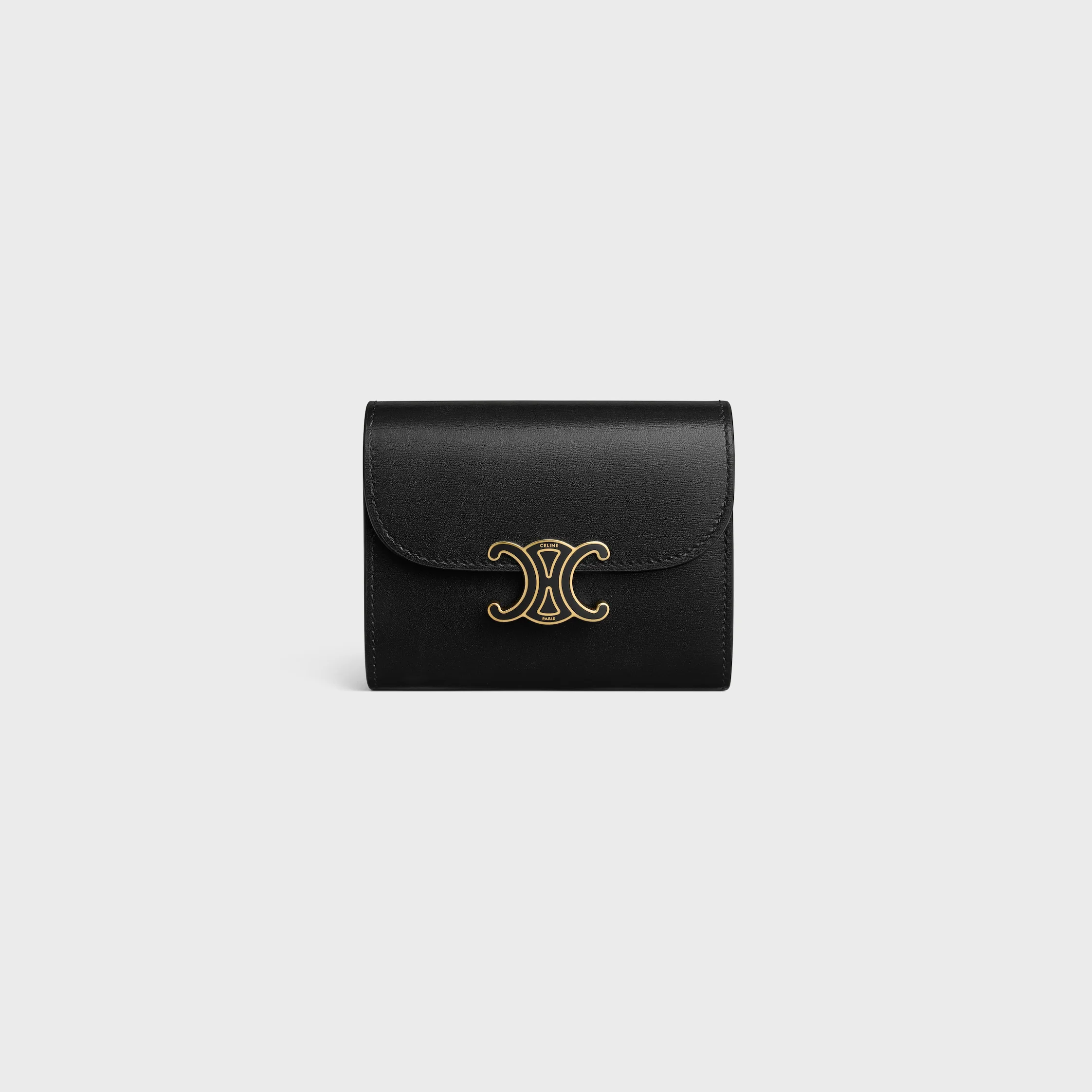 Small Flap Wallet TRIOMPHE IN Shiny calfskin and enamel - 1