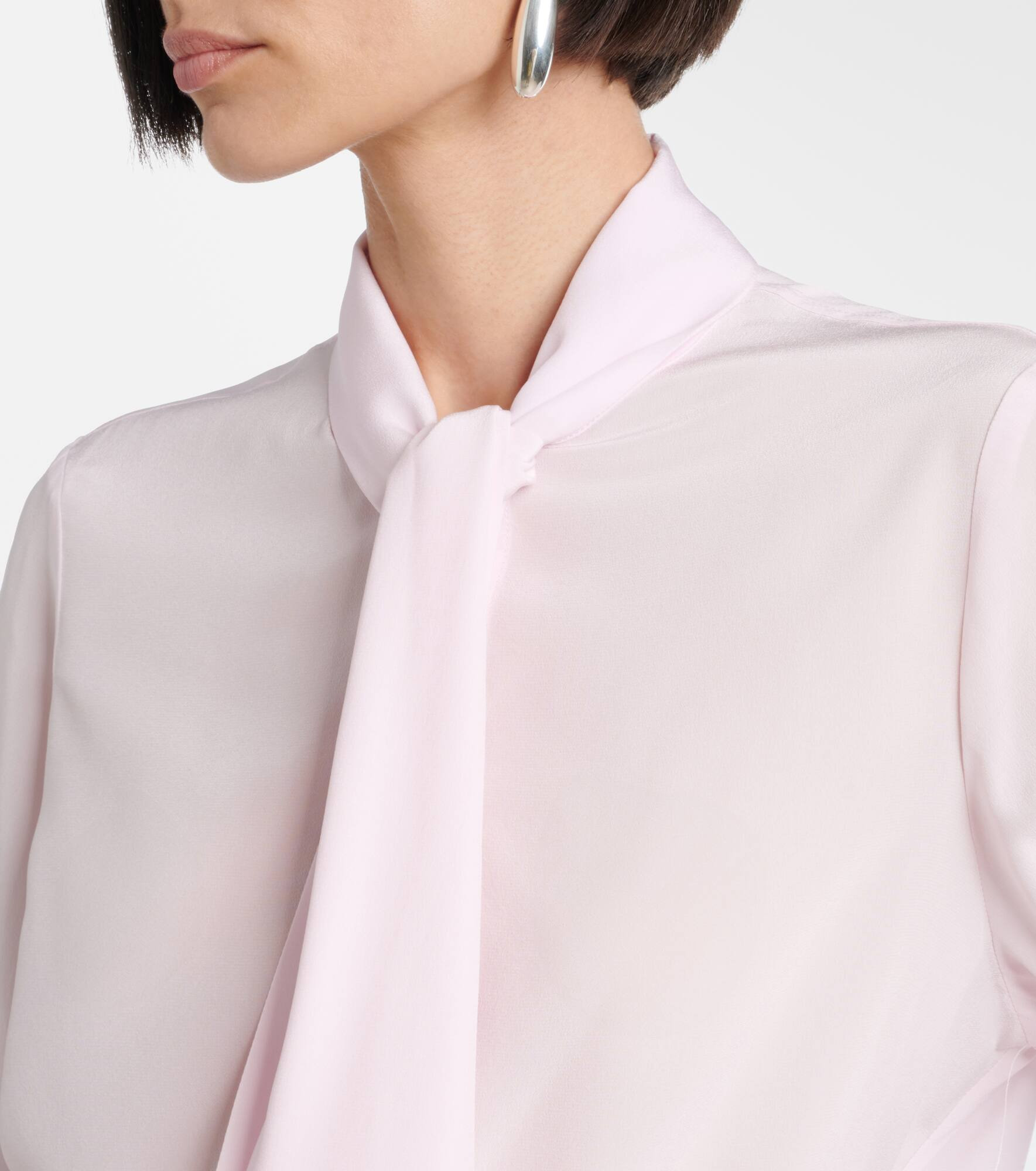 Lavalliere silk crêpe de chine shirt - 4
