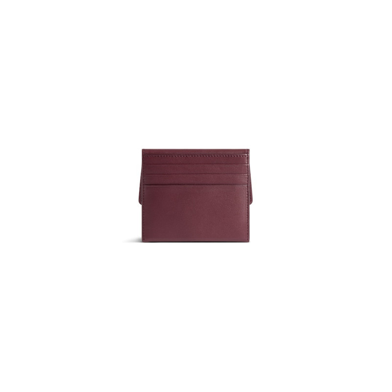 BALENCIAGA Women's Rodeo Card Holder With Flap in Burgundy outlook