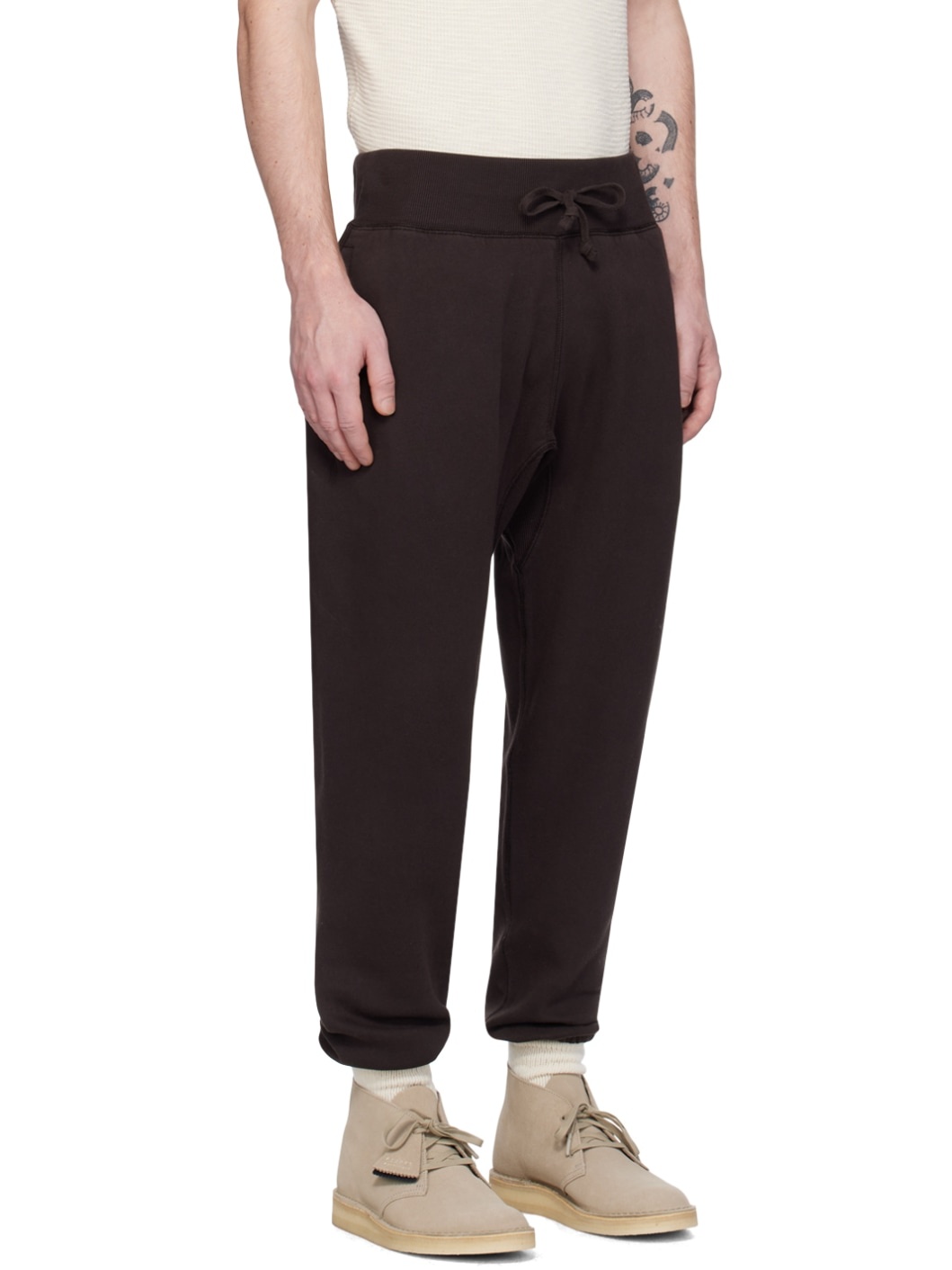 Black Garment-Dyed Sweatpants - 2