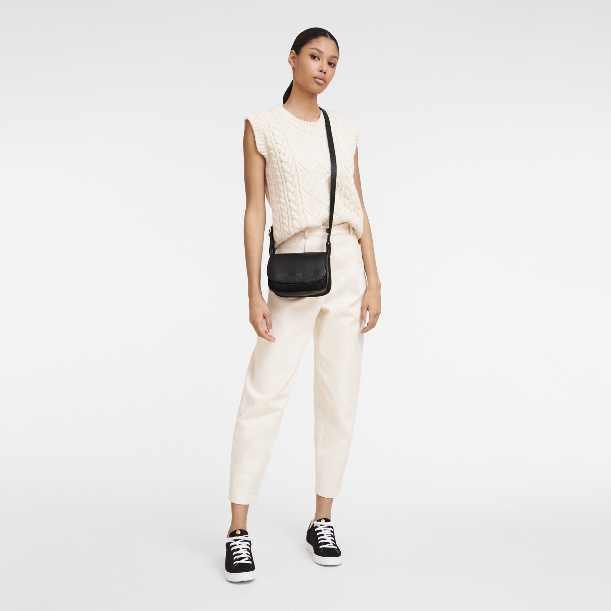Le Foulonné XS Crossbody bag Black - Leather - 2