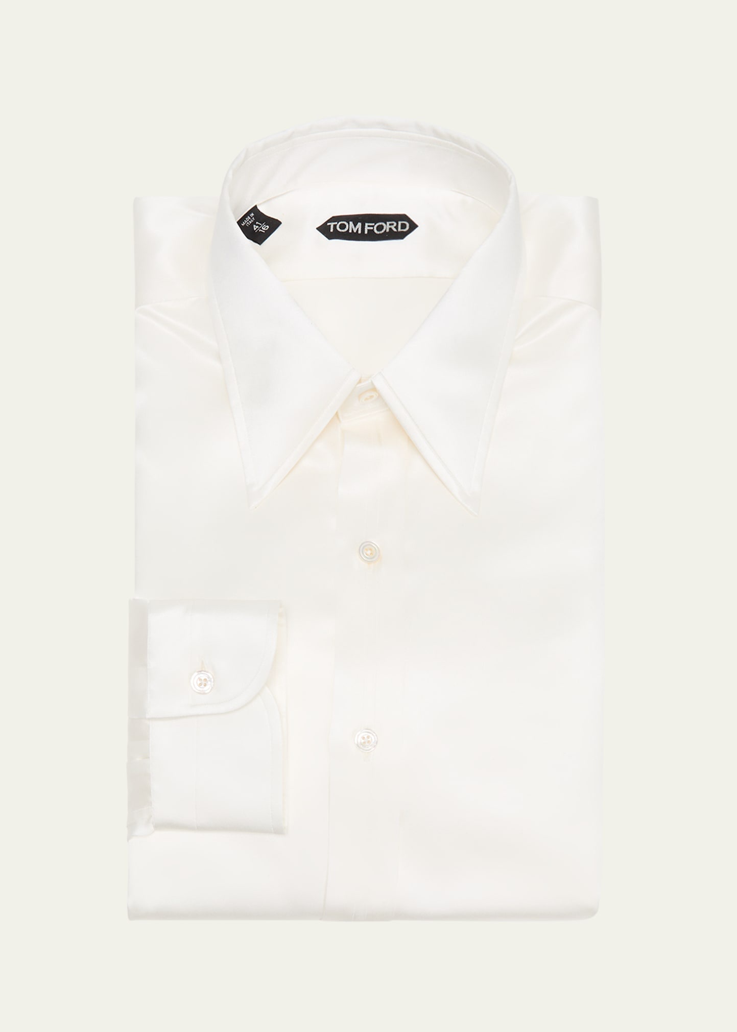 Men's Silk Charmeuse Slim Fit Dress Shirt - 1