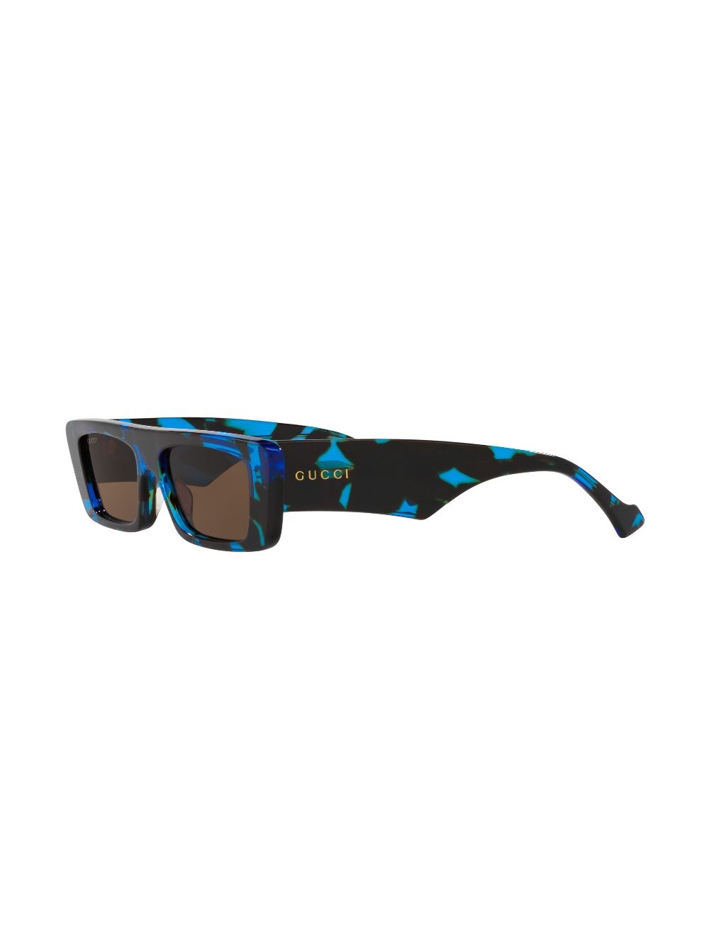 logo-print rectangle-frame sunglasses - 4