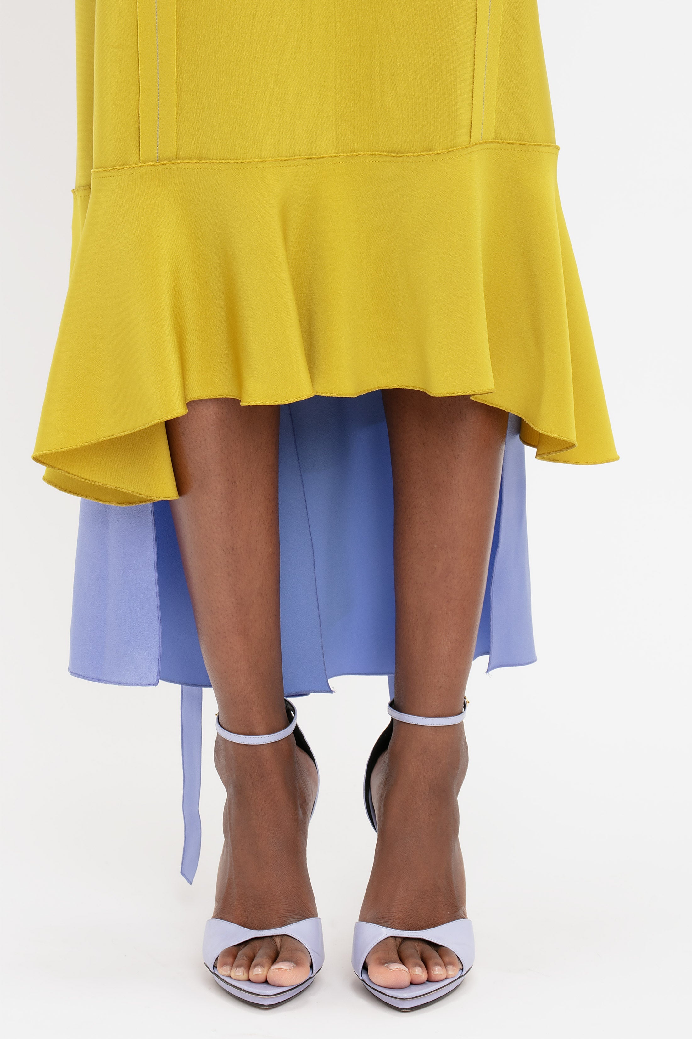 Bra Detail Maxi Dress In Lime - 5
