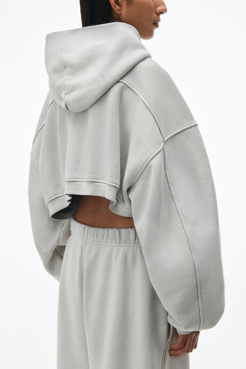 Crop Zip Up Hoodie in Classic Terry 5