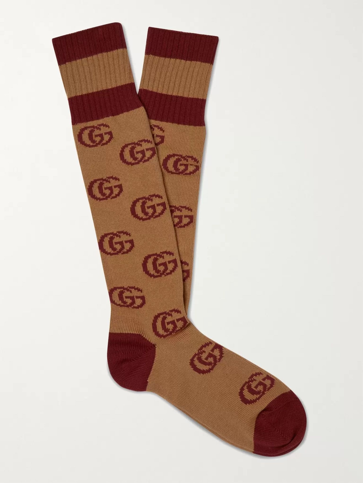 Logo-Jacquard Cotton-Blend Socks - 1