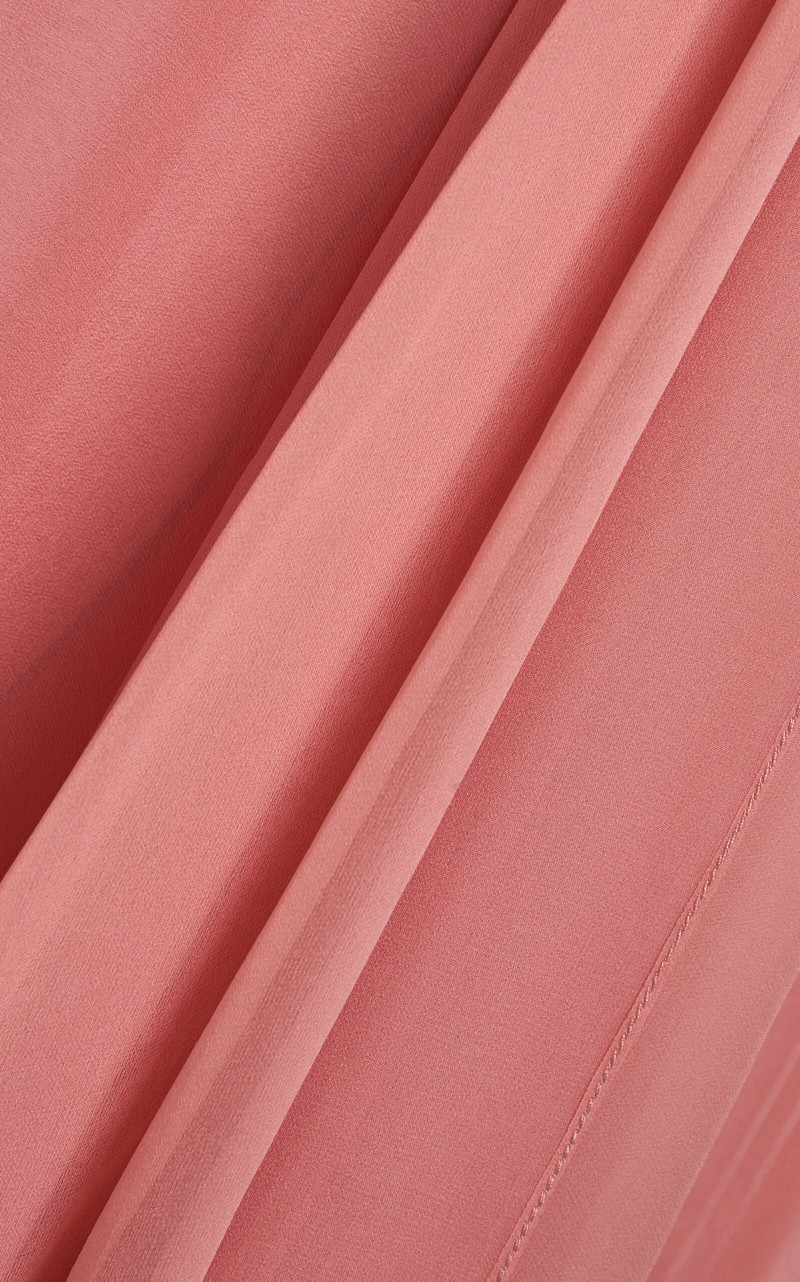 Chiffon Draped Long Dress pink 4