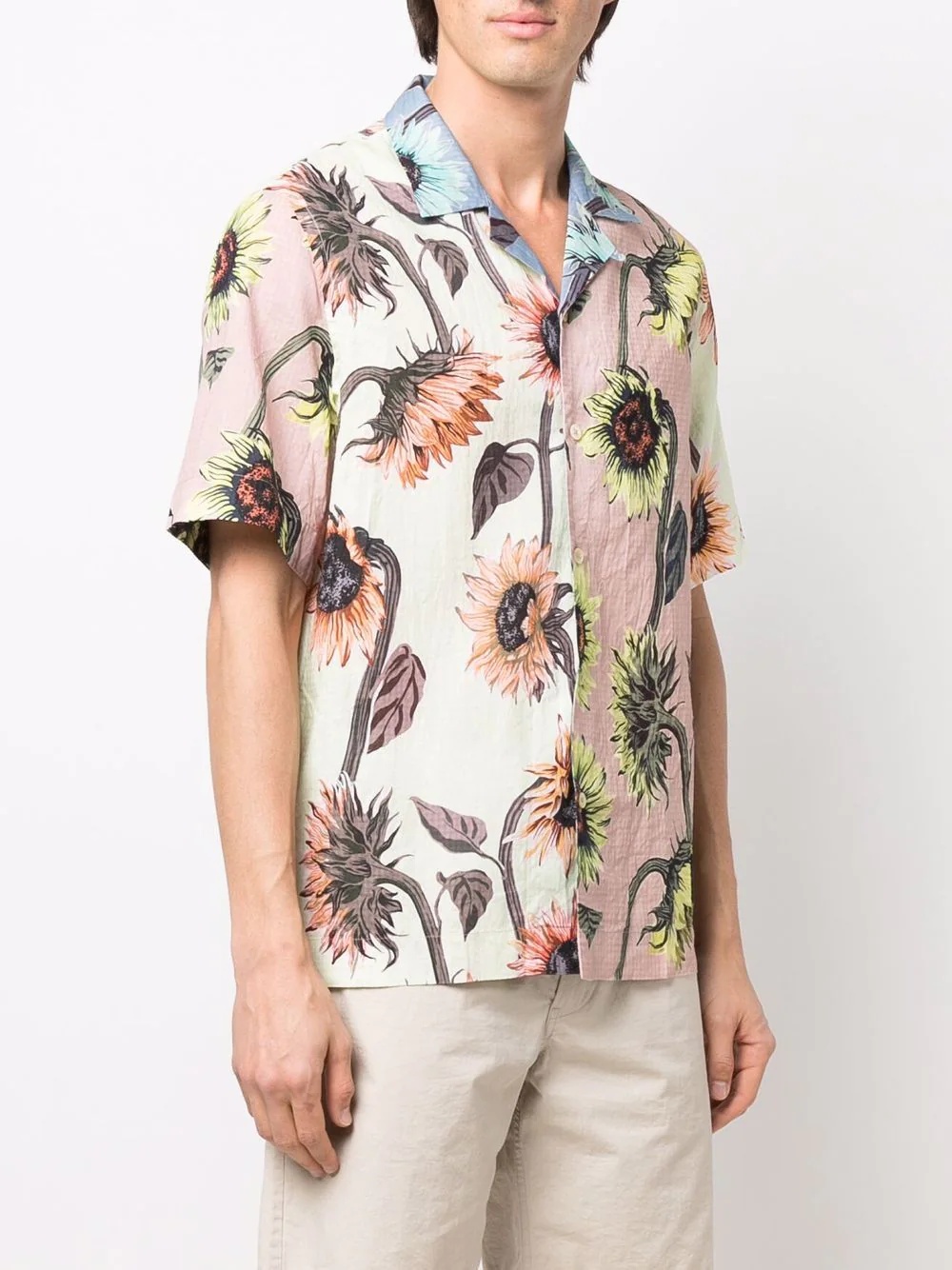 floral-print short-sleeved shirt - 3