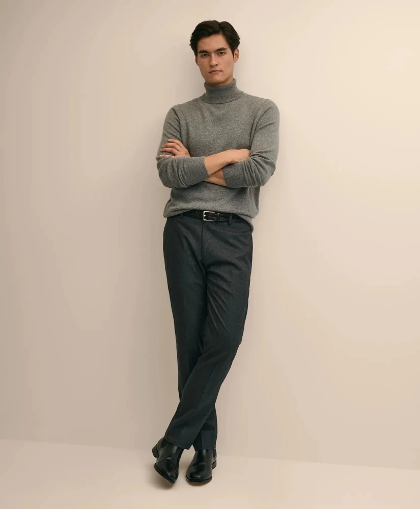 Traditional Fit Wool Flannel Dress Pants - 1