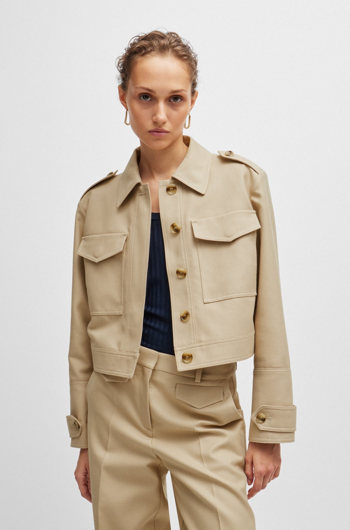 REGULAR-FIT JACKET IN A COTTON BLEND - 2