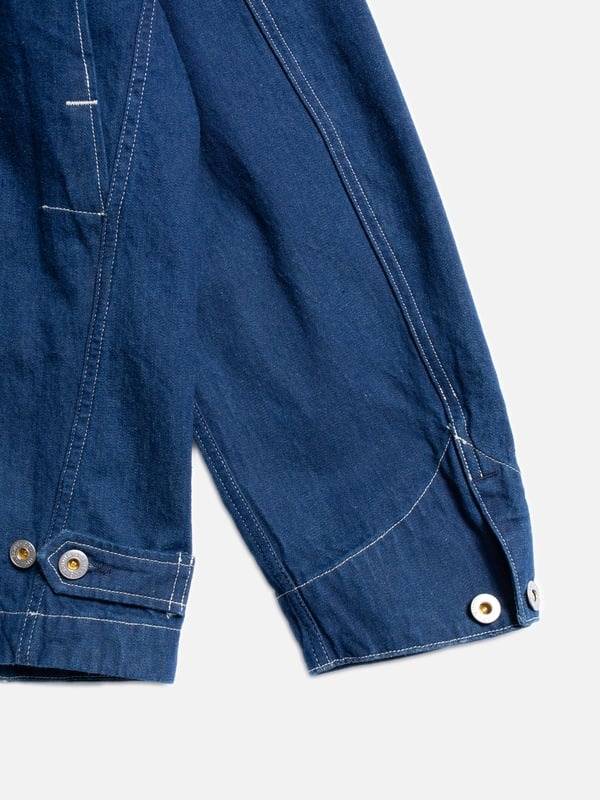 Jimmy Utility Denim Zip Jacket Blue - 7