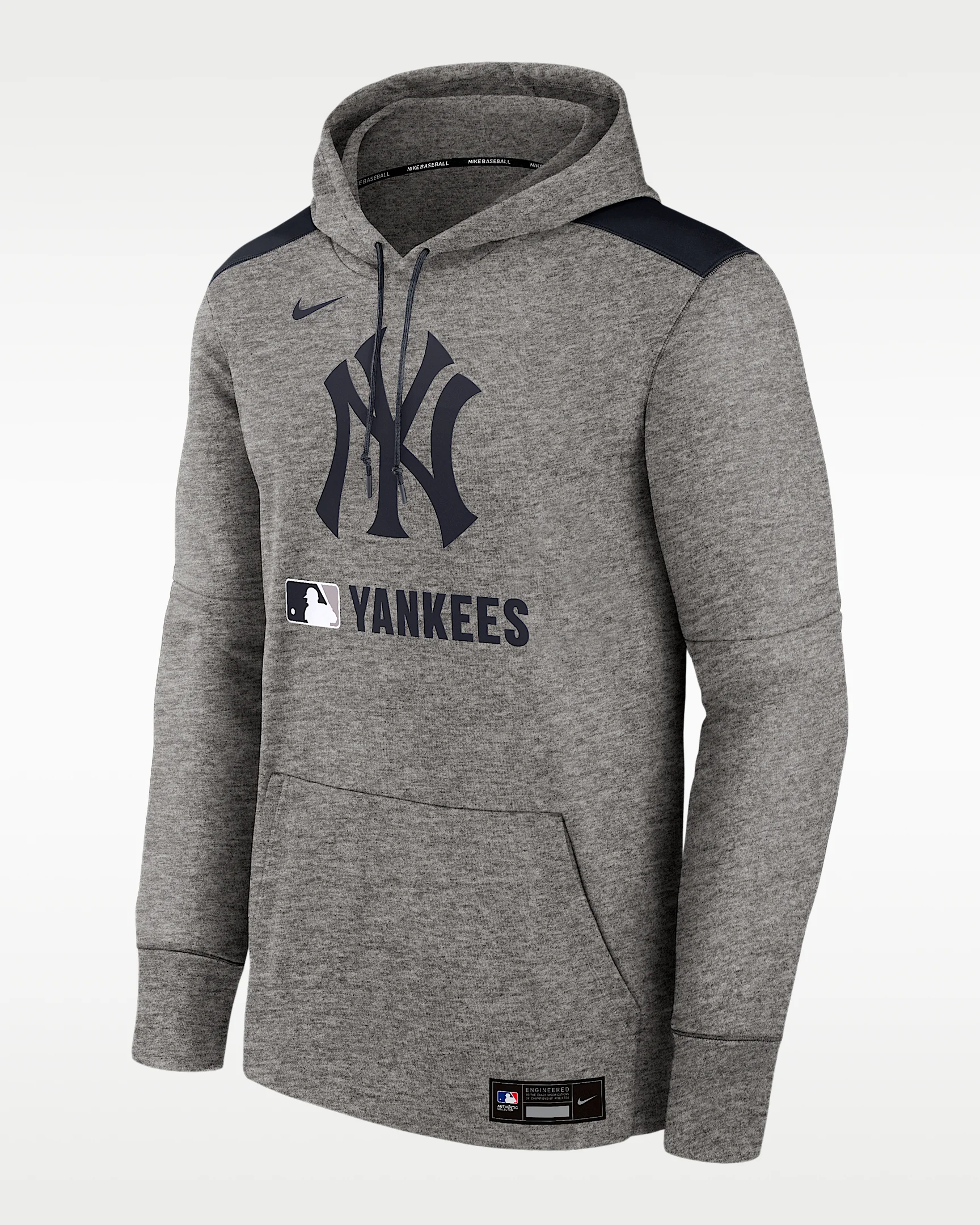 New York Yankees Authentic Collection Men's Nike Therma MLB Pullover Hoodie - 1