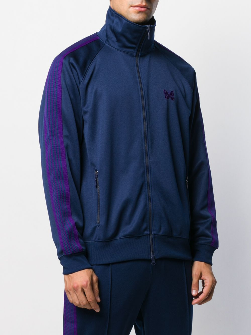 embroidered logo track jacket - 3