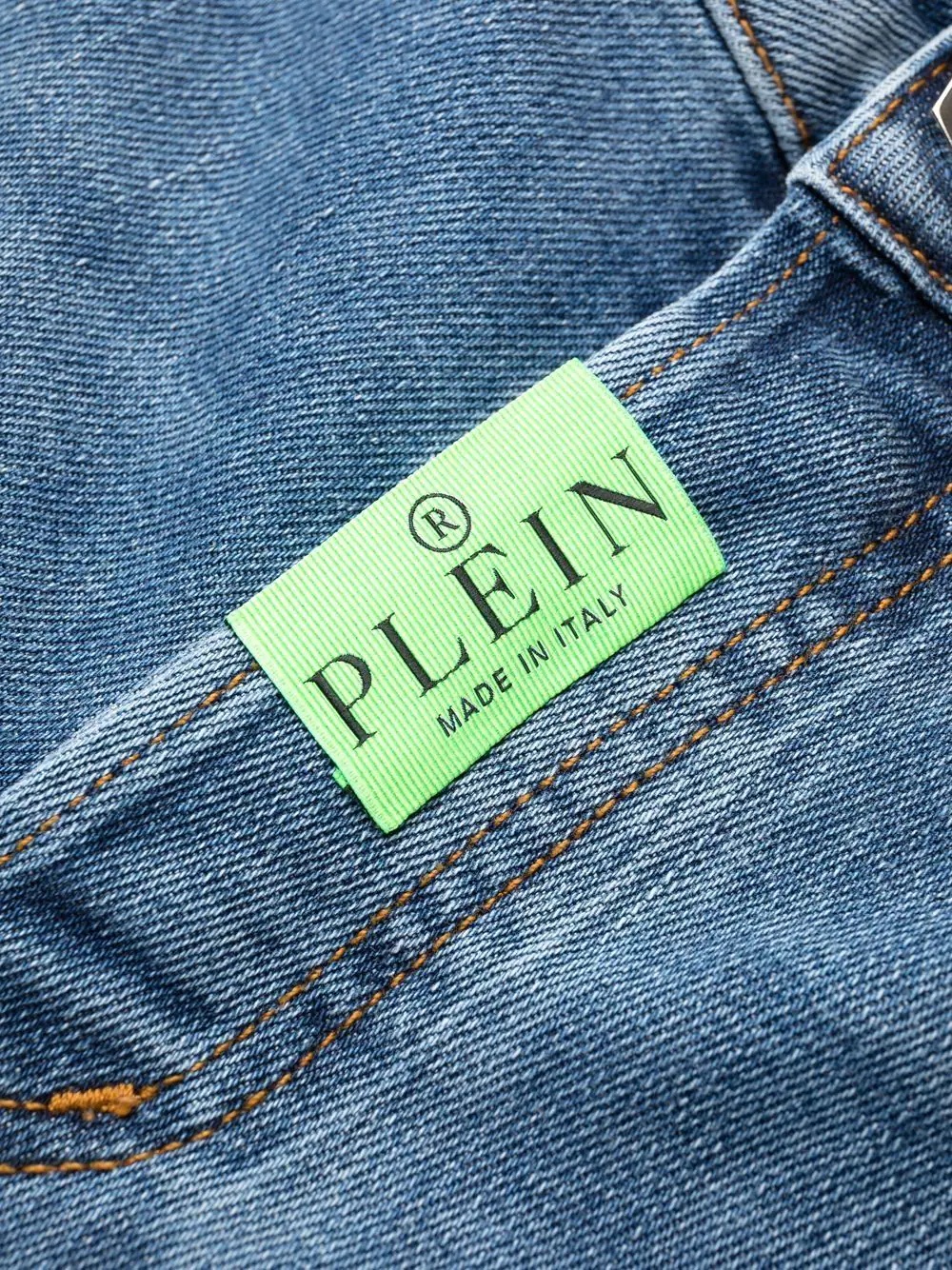 logo-plaque slim-cut jeans - 6