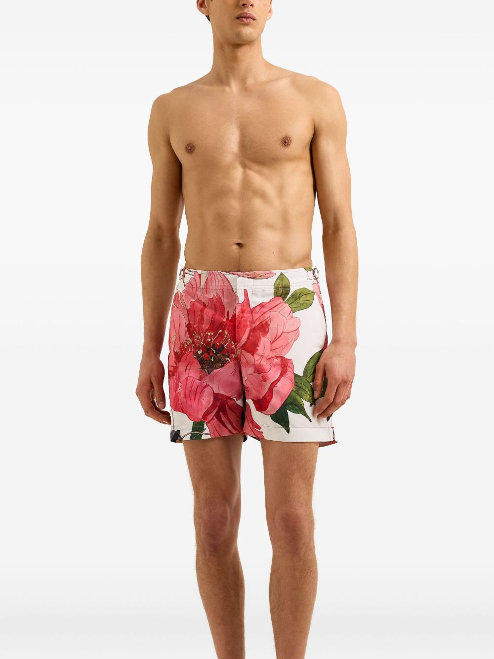 Bulldog floral-print swim shorts - 2