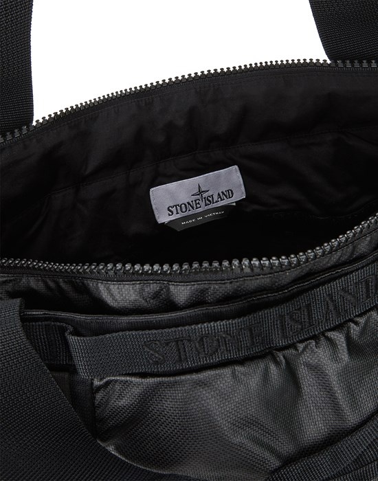 91070 MUSSOLA GOMMATA CANVAS, GARMENT DYED BLACK - 5