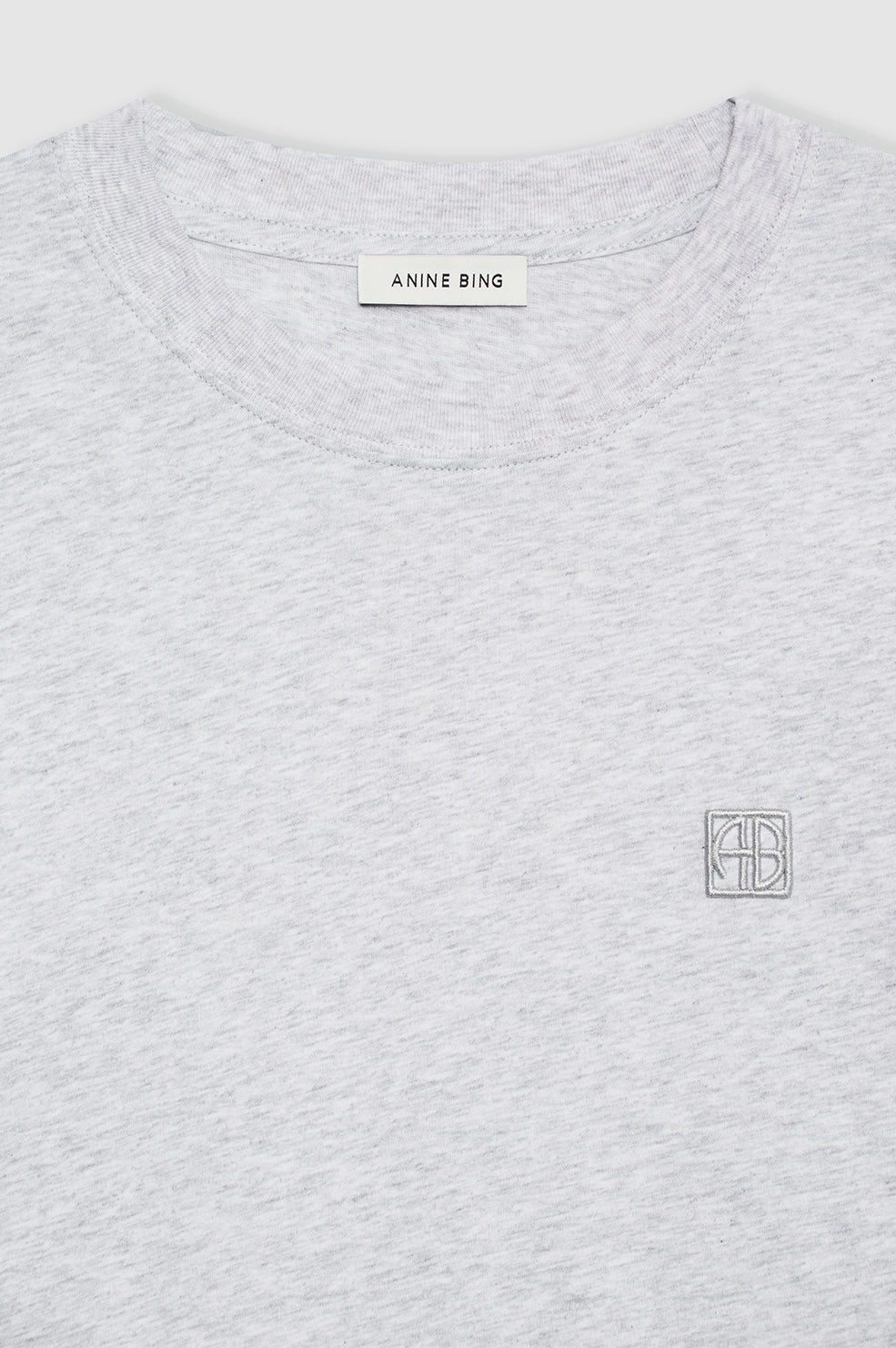 Lili Tee Framed Monogram - Heather Grey - 4