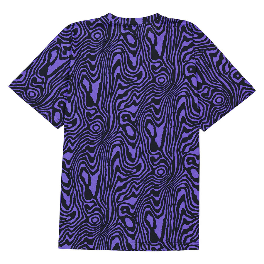 Moschino Purple Oversized Moire Effect Zebra-Print Cotton T-Shirt - 2