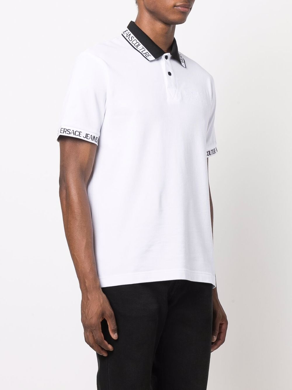 logo-embroidered polo shirt - 3