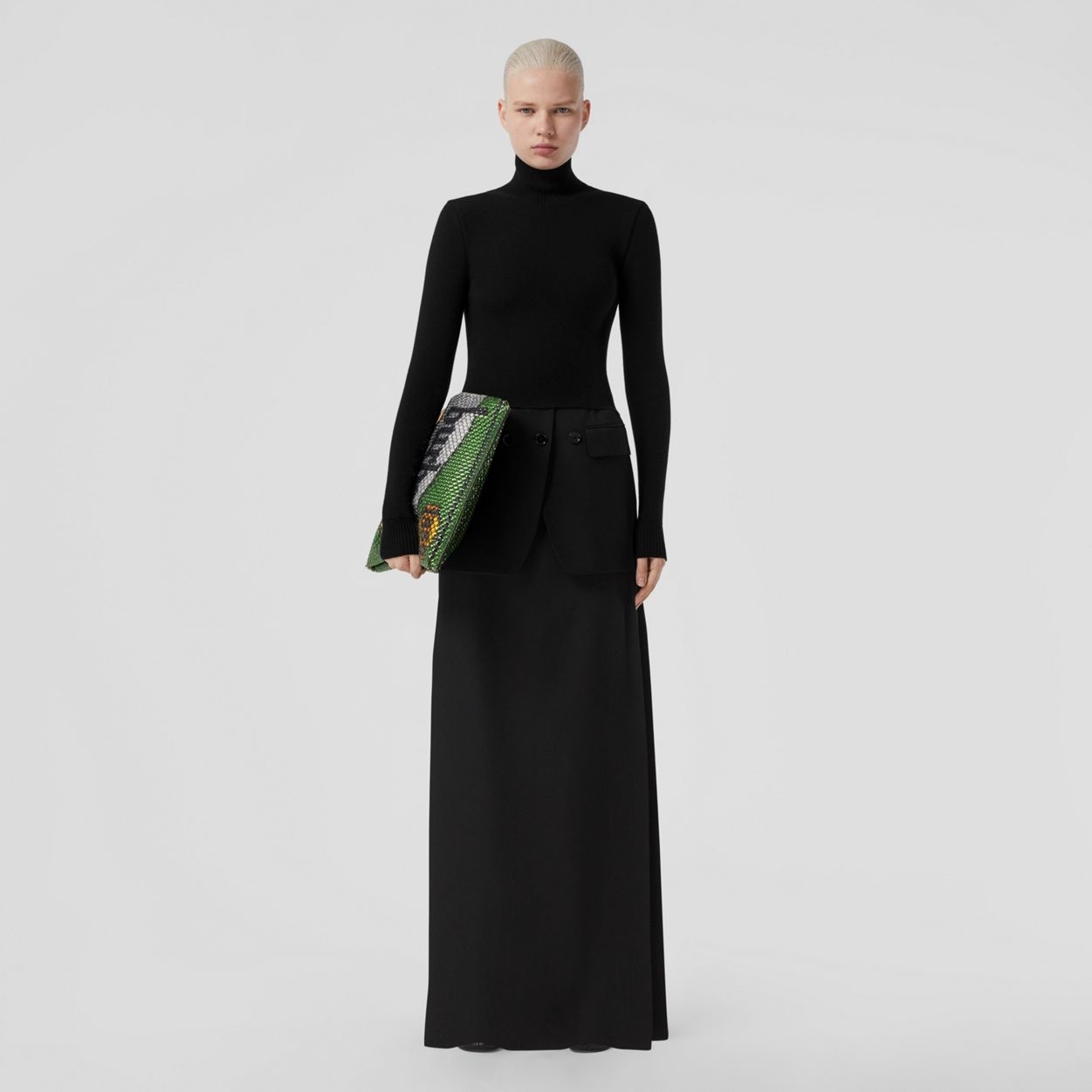 Grain de Poudre Wool Floor-length Skirt - 2