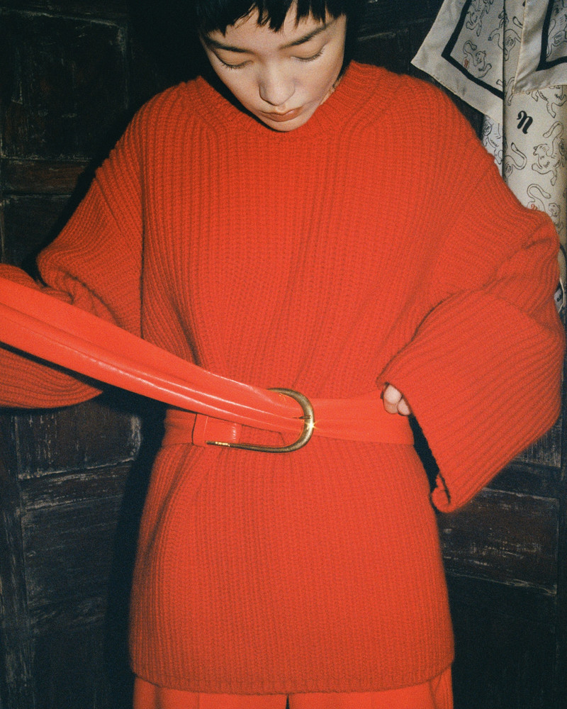 Nanushka DAE - Vegan leather belt - Red outlook