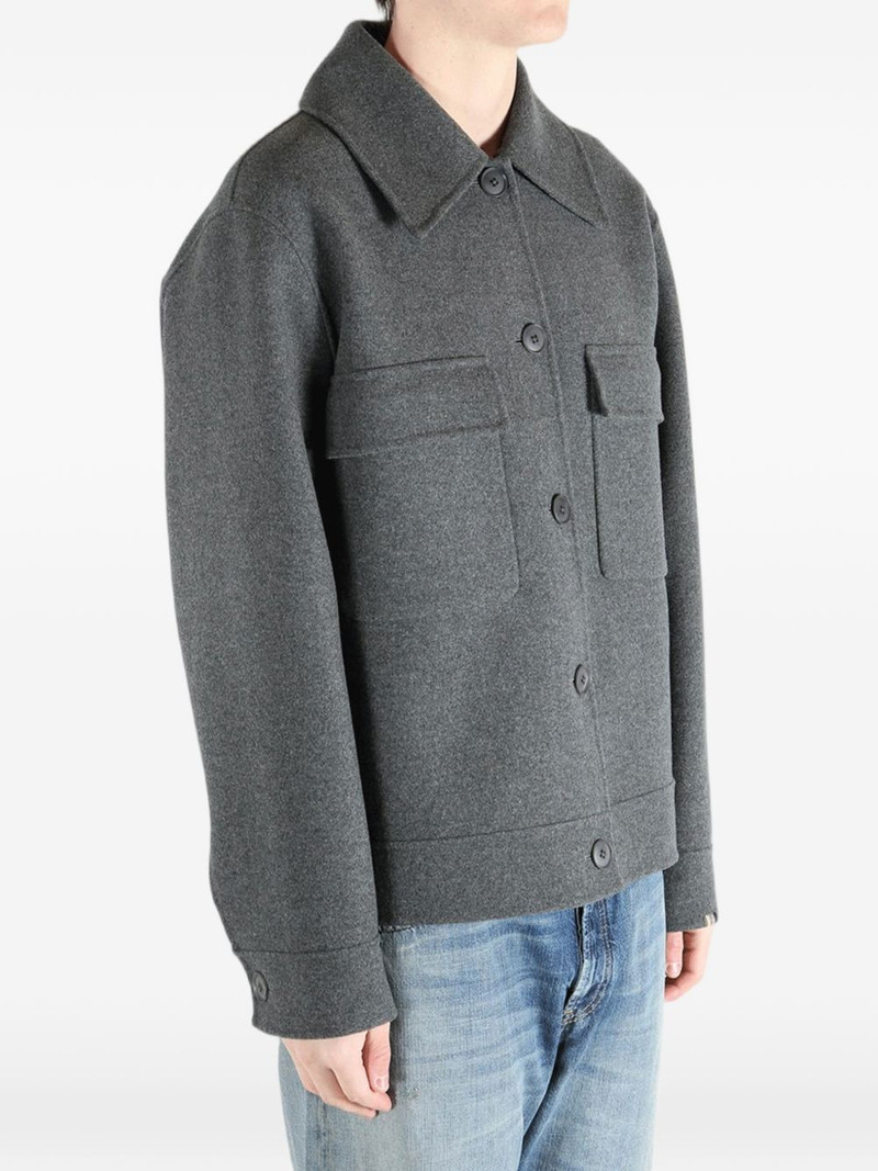 extreme cashmere long-sleeve pocket overshirt outlook