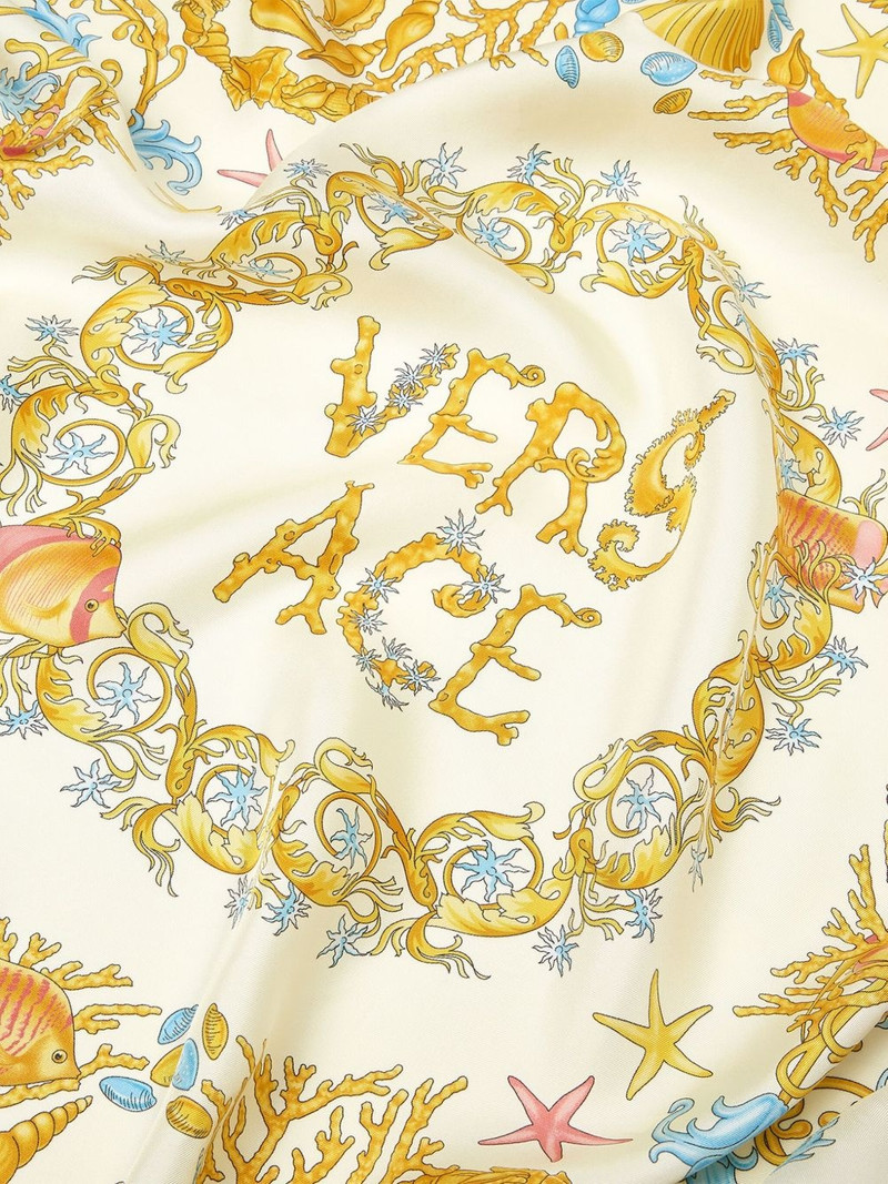 VERSACE Underwater Barocco patterned scarf outlook