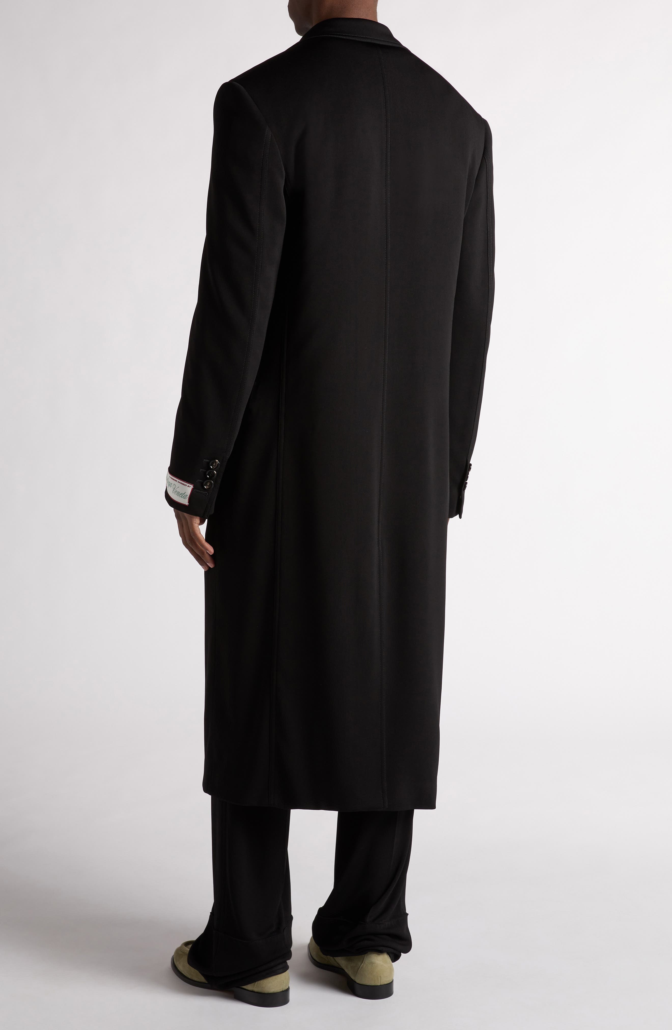 Bottega Veneta Fluid Matte Jersey Topcoat in 1000 Black at Nordstrom - 3