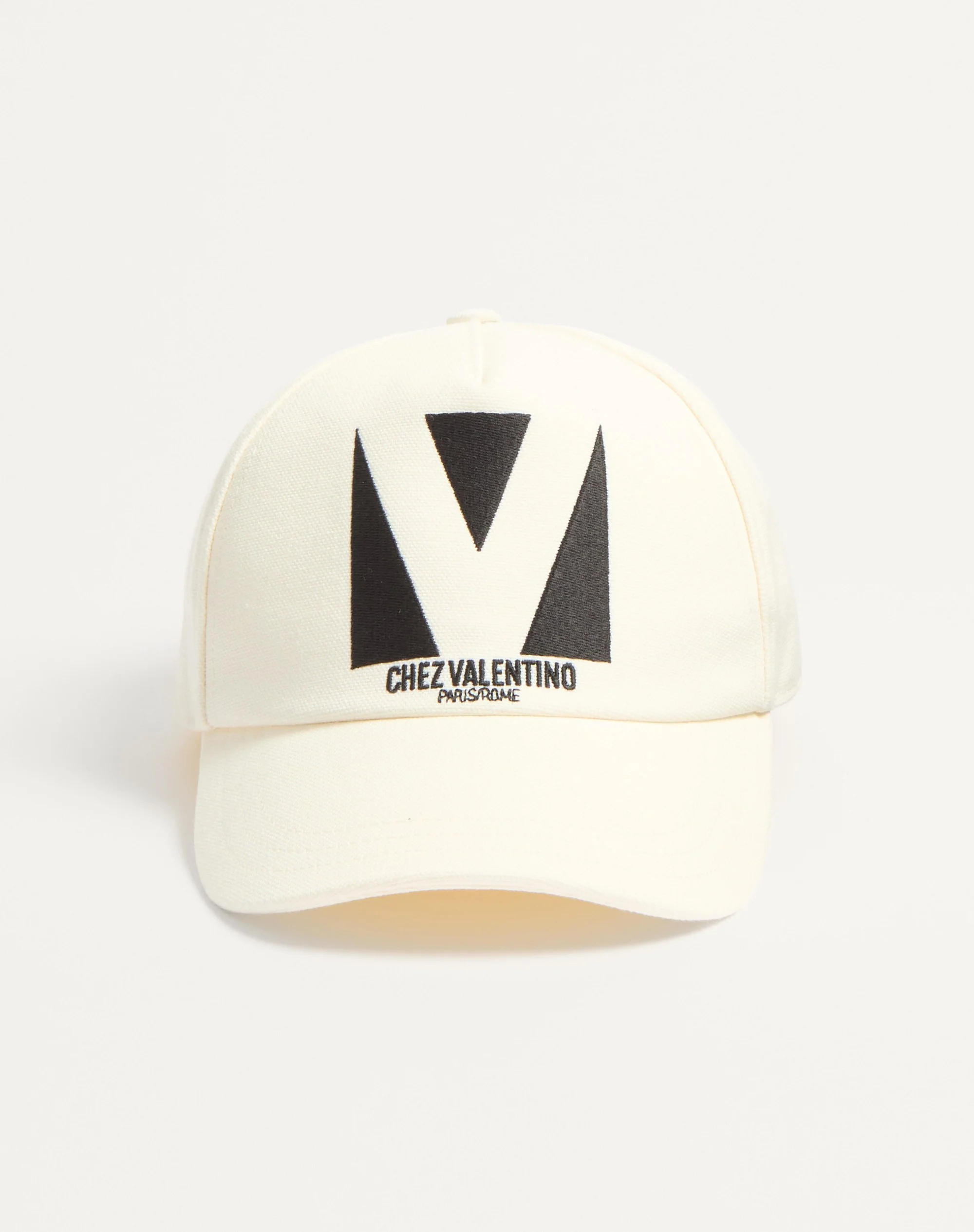 CHEZ VALENTINO COTTON BASEBALL CAP WITH EMBROIDERY - 1