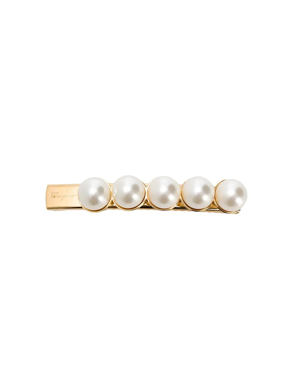 pearl-embellished hair clip - 1