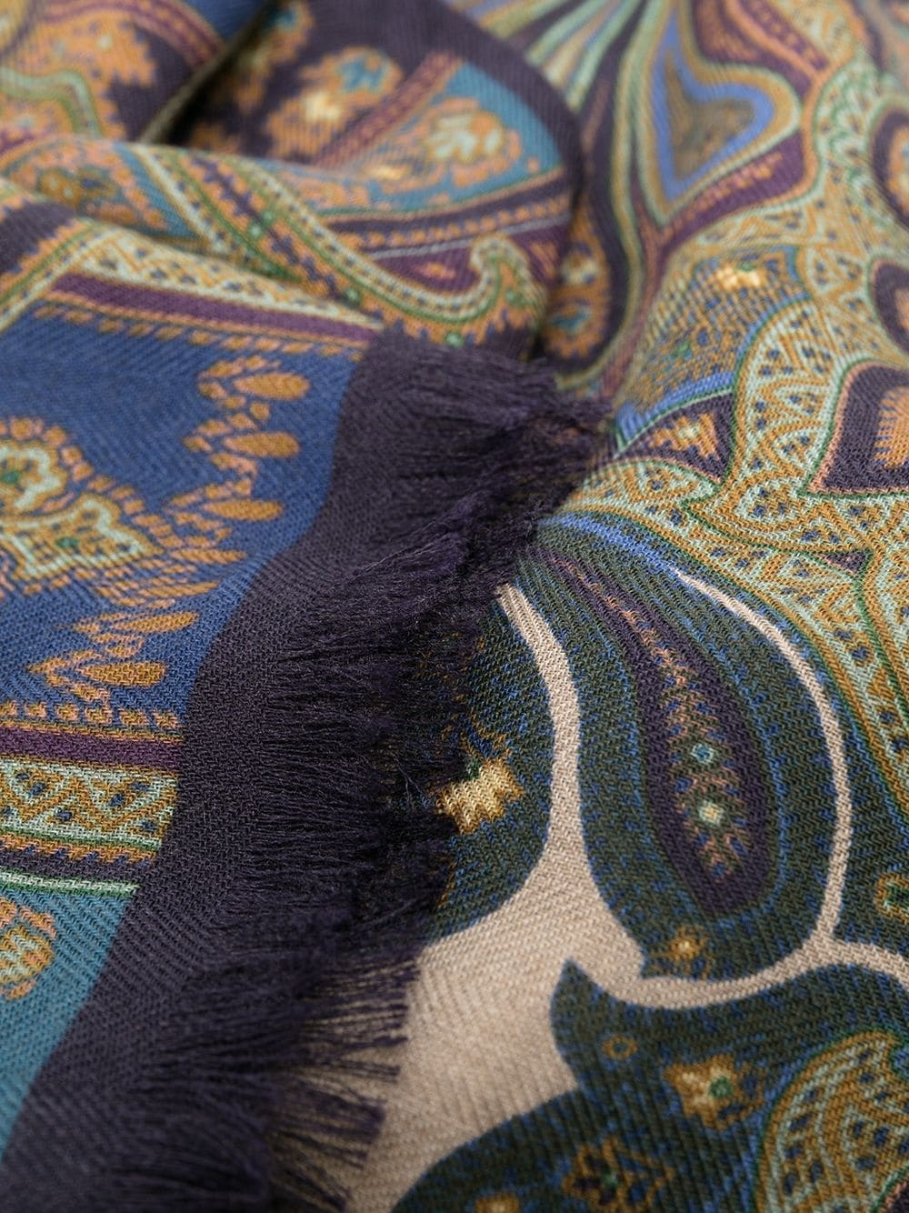 paisley-print cashmere scarf - 3