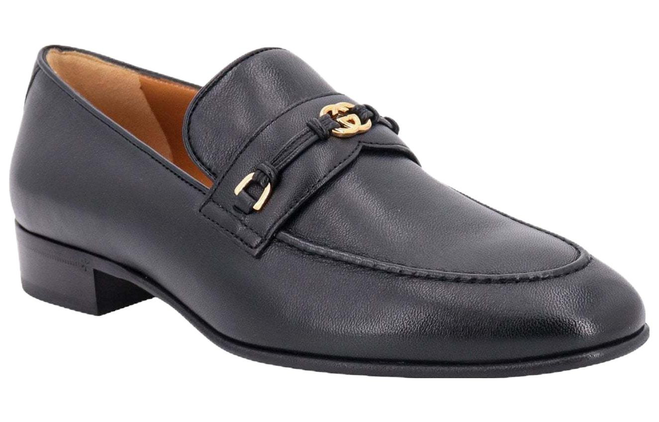 (WMNS) Gucci Horsebit Interlocking G loafer 'Black' 740434-AABUV-1000 - 2